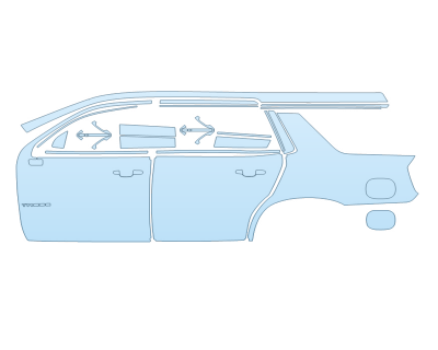 PAINT PROTECTION KIT - 2025 CHEVROLET TAHOE LS FULL DRIVER SIDE - PRECUT PPF CLEAR BRA WRAP