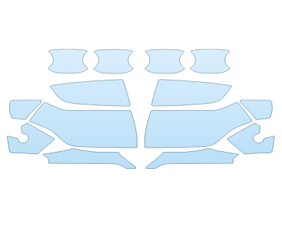 PAINT PROTECTION KIT - 2025 CHEVROLET TAHOE LS MIRRORS and DOOR CUPS - PRECUT PPF CLEAR BRA WRAP