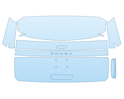 PAINT PROTECTION KIT - 2025 CHEVROLET TAHOE RST FULL REAR HATCH NO BADGES - PRECUT PPF CLEAR BRA WRAP