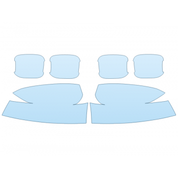 PAINT PROTECTION KIT - 2025 FORD RANGER XL MIRRORS and DOOR CUPS - PRECUT PPF CLEAR BRA WRAP