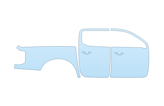 Precut PPF Kit – Clear Bra Paint Protection Film PAINT PROTECTION KIT - 2027 FORD RANGER XL PASSENGER SIDE - PRECUT PPF CLEAR BRA WRAP