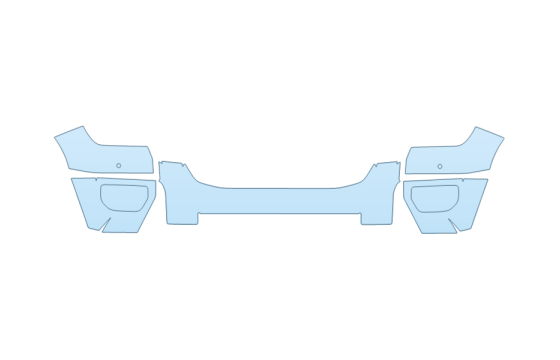 PAINT PROTECTION KIT - 2027 FORD RANGER XLT BUMPER - PRECUT PPF CLEAR BRA WRAP