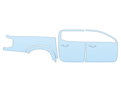 PAINT PROTECTION KIT - 2025 FORD RANGER XLT PASSENGER SIDE - PRECUT PPF CLEAR BRA WRAP