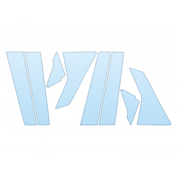 PAINT PROTECTION KIT - 2025 HONDA CIVIC SPORT TOURING HYBRID SEDAN B PILLARS - PRECUT PPF CLEAR BRA WRAP