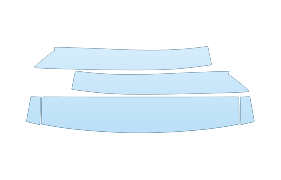PAINT PROTECTION KIT - 2027 HYUNDAI KONA SE ROOF PILLARS - PRECUT PPF CLEAR BRA WRAP