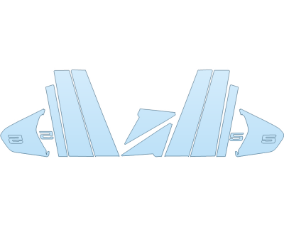 Precut PPF Kit – Clear Bra Paint Protection Film PAINT PROTECTION KIT - 2025 BMW I5 EDRIVE 40 B PILLARS W/EMBLEMS - PRECUT PPF CLEAR BRA WRAP