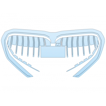 Precut PPF Kit – Clear Bra Paint Protection Film PAINT PROTECTION KIT - 2025 BMW I5 EDRIVE 40 GRILL W/ICONIC GLOW - PRECUT PPF CLEAR BRA WRAP