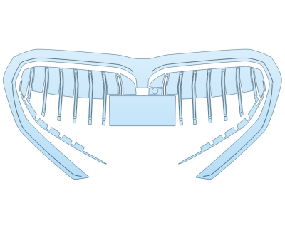 Precut PPF Kit – Clear Bra Paint Protection Film PAINT PROTECTION KIT - 2025 BMW I5 EDRIVE 40 GRILL W/ICONIC GLOW - PRECUT PPF CLEAR BRA WRAP