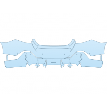 PAINT PROTECTION KIT - 2025 BMW I5 M60 REAR BUMPER WITH PARKING SENSORS - PRECUT PPF CLEAR BRA WRAP