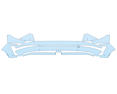PAINT PROTECTION KIT - 2025 HYUNDAI KONA ELECTRIC SE REAR BUMPER WITH PARKING SENSORS - PRECUT PPF CLEAR BRA WRAP