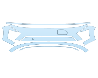PAINT PROTECTION KIT - 2025 HYUNDAI KONA ELECTRIC SEL BUMPER - PRECUT PPF CLEAR BRA WRAP