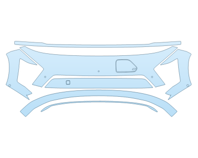 PAINT PROTECTION KIT - 2025 HYUNDAI KONA ELECTRIC SEL BUMPER WITH PARKING SENSORS - PRECUT PPF CLEAR BRA WRAP