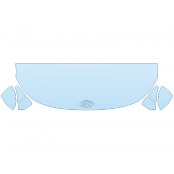 PAINT PROTECTION KIT - 2025 HYUNDAI KONA ELECTRIC SEL HOOD FENDERS MIRRORS 24 INCH WRAPPED EDGES - PRECUT PPF CLEAR BRA WRAP