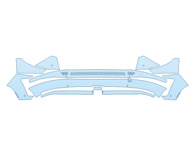 PAINT PROTECTION KIT - 2025 HYUNDAI KONA ELECTRIC ULTIMATE REAR BUMPER WITH PARKING SENSORS - PRECUT PPF CLEAR BRA WRAP