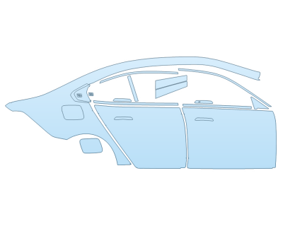 PAINT PROTECTION KIT - 2025 BMW I5 XDRIVE 40 PASSENGER SIDE W/EMBLEMS - PRECUT PPF CLEAR BRA WRAP