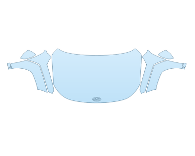 PAINT PROTECTION KIT - 2025 HYUNDAI KONA ELECTRIC ULTIMATE FULL HOOD FENDERS MIRRORS WRAPPED EDGES - PRECUT PPF CLEAR BRA WRAP