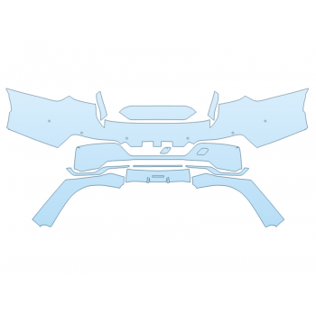 PAINT PROTECTION KIT - 2025 BMW I7 SERIES EDRIVE50 M SPORT REAR BUMPER WITH PARKING SENSORS - PRECUT PPF CLEAR BRA WRAP