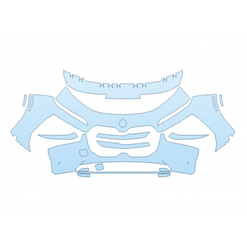 PAINT PROTECTION KIT - 2025 BMW I7 SERIES XDRIVE60 LUXURY BUMPER WITH PARKING SENSORS - PRECUT PPF CLEAR BRA WRAP