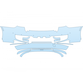 PAINT PROTECTION KIT - 2025 BMW I7 SERIES XDRIVE60 LUXURY REAR BUMPER WITH PARKING SENSORS - PRECUT PPF CLEAR BRA WRAP