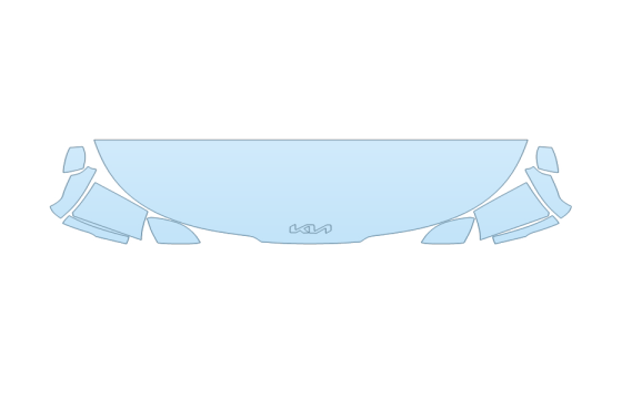 PAINT PROTECTION KIT - 2027 KIA CARNIVAL LXS HOOD FENDERS MIRRORS 24 INCH WRAPPED EDGES - PRECUT PPF CLEAR BRA WRAP