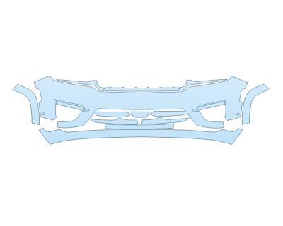 PAINT PROTECTION KIT - 2025 JEEP GRAND CHEROKEE 4XE BASE BUMPER WITH PARKING SENSORS - PRECUT PPF CLEAR BRA WRAP