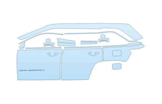 Precut PPF Kit – Clear Bra Paint Protection Film PAINT PROTECTION KIT - 2027 JEEP GRAND CHEROKEE 4XE BASE FULL DRIVER SIDE - PRECUT PPF CLEAR BRA WRAP