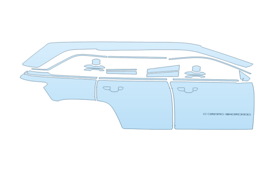 PAINT PROTECTION KIT - 2027 JEEP GRAND CHEROKEE 4XE BASE FULL PASSENGER SIDE - PRECUT PPF CLEAR BRA WRAP