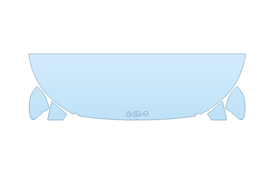 PAINT PROTECTION KIT - 2027 KIA K4 EX HOOD FENDERS MIRRORS 24 INCH WRAPPED EDGES - PRECUT PPF CLEAR BRA WRAP