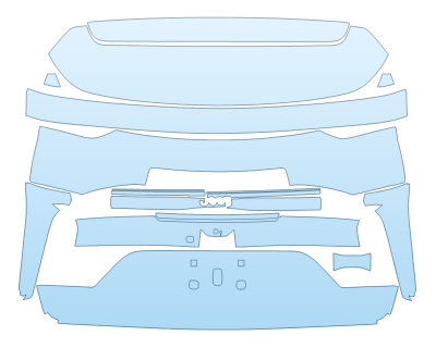PAINT PROTECTION KIT - 2025 JEEP GRAND CHEROKEE 4XE SUMMIT RESERVE FULL REAR HATCH NO BADGES - PRECUT PPF CLEAR BRA WRAP