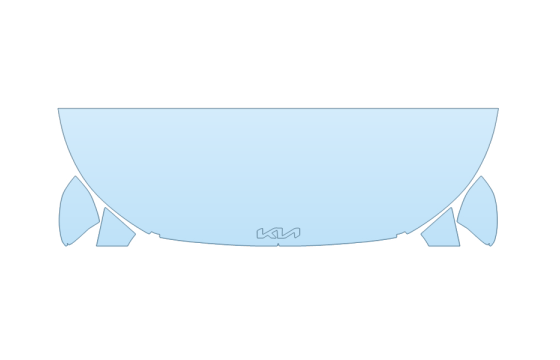 PAINT PROTECTION KIT - 2027 KIA K4 LXS HOOD FENDERS MIRRORS 24 INCH WRAPPED EDGES - PRECUT PPF CLEAR BRA WRAP