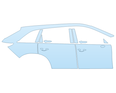 PAINT PROTECTION KIT - 2025 MAZDA CX-70 TURBO PREFERRED FULL PASSENGER SIDE - PRECUT PPF CLEAR BRA WRAP