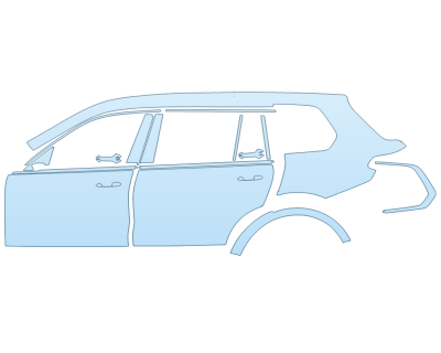 PAINT PROTECTION KIT - 2025 BMW X7 M60I DRIVER SIDE - PRECUT PPF CLEAR BRA WRAP