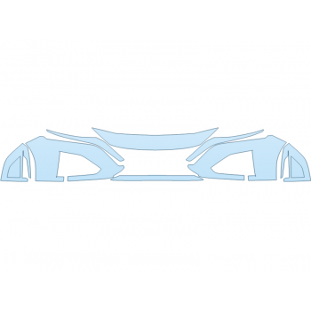 PAINT PROTECTION KIT - 2025 MERCEDES-BENZ C-CLASS C43 AMG SEDAN BUMPER - PRECUT PPF CLEAR BRA WRAP