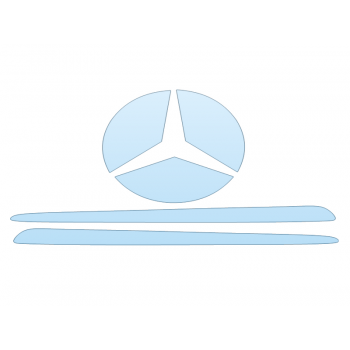 PAINT PROTECTION KIT - 2025 MERCEDES-BENZ C-CLASS C43 AMG SEDAN GRILL - PRECUT PPF CLEAR BRA WRAP