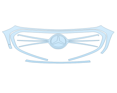 PAINT PROTECTION KIT - 2025 MERCEDES-BENZ E-CLASS SEDAN 350 GRILL - PRECUT PPF CLEAR BRA WRAP