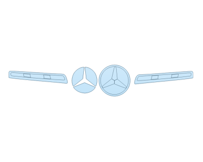 PAINT PROTECTION KIT - 2025 MERCEDES-BENZ GLA-CLASS SUV 250 4MATIC GRILL - PRECUT PPF CLEAR BRA WRAP