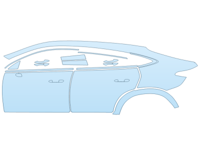 PAINT PROTECTION KIT - 2025 MERCEDES-BENZ GLC-CLASS 300 4MATIC COUPE AMG LINE FULL DRIVER SIDE - PRECUT PPF CLEAR BRA WRAP
