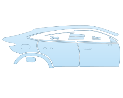 PAINT PROTECTION KIT - 2025 MERCEDES-BENZ GLC-CLASS 300 COUPE AMG LINE FULL PASSENGER SIDE - PRECUT PPF CLEAR BRA WRAP