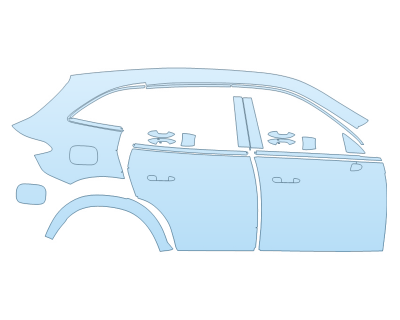 PAINT PROTECTION KIT - 2025 MERCEDES-BENZ GLC-CLASS 300 SUV AMG LINE PASSENGER SIDE - PRECUT PPF CLEAR BRA WRAP