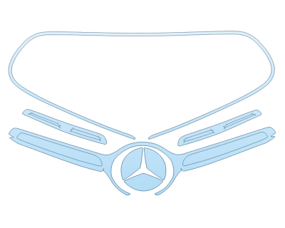 PAINT PROTECTION KIT - 2025 MERCEDES-BENZ GLC-CLASS 300 SUV AMG LINE GRILL - PRECUT PPF CLEAR BRA WRAP