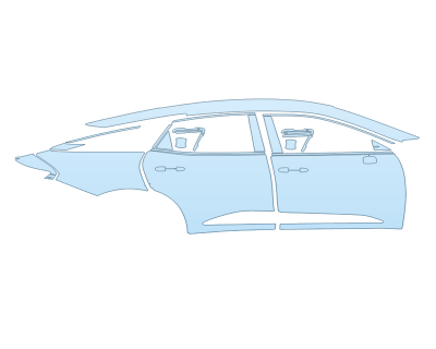 PAINT PROTECTION KIT - 2025 TOYOTA CROWN NIGHTSHADE PASSENGER SIDE - PRECUT PPF CLEAR BRA WRAP