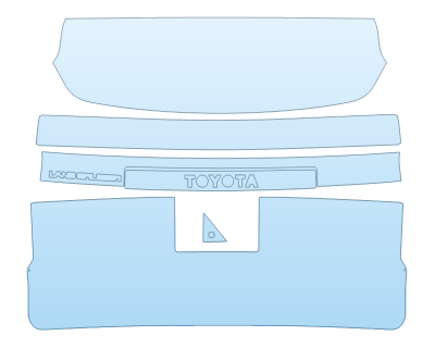 PAINT PROTECTION KIT - 2025 TOYOTA LAND CRUISER 1958 FULL REAR HATCH W BADGES - PRECUT PPF CLEAR BRA WRAP