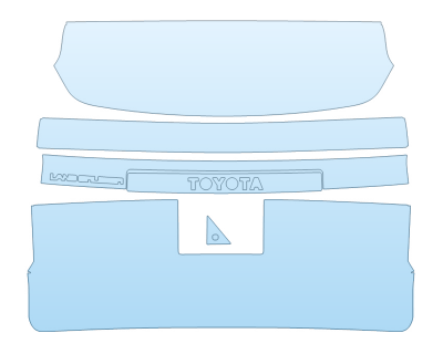 PAINT PROTECTION KIT - 2025 TOYOTA LAND CRUISER LAND CRUISER FULL REAR HATCH W BADGES - PRECUT PPF CLEAR BRA WRAP