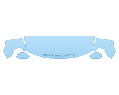 2021 FORD F-350 SUPER DUTY PLATINUM HOOD FENDERS MIRRORS 24 INCH STRAIGHT (WRAPPED EDGES)