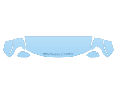 2021 FORD F-450 SUPER DUTY KING RANCH HOOD FENDERS MIRRORS 24 INCH STRAIGHT (WRAPPED EDGES)