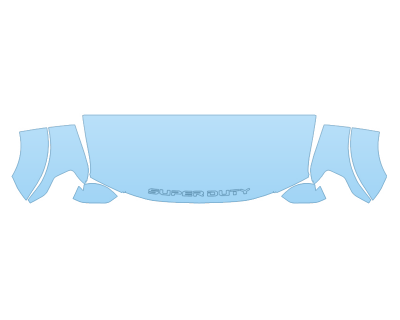 2021 FORD F-450 SUPER DUTY KING RANCH HOOD FENDERS MIRRORS 30 INCH STRAIGHT (WRAPPED EDGES)