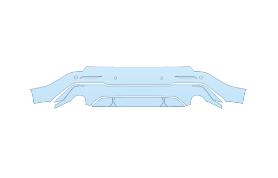 2027 ACURA ADX BASE REAR BUMPER W SENSORS