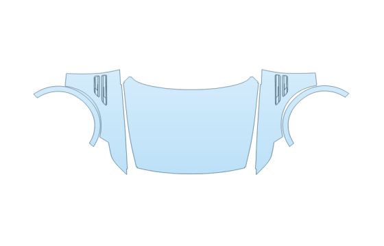 2027 GENESIS GV80 3.5T V6 HOOD FENDERS MIRRORS FULL (WRAPPED EDGES)