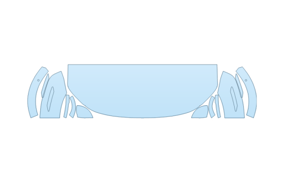 2027 POLESTAR POLESTAR 3 BASE HOOD FENDERS MIRRORS 24 INCH (WRAPPED EDGES)