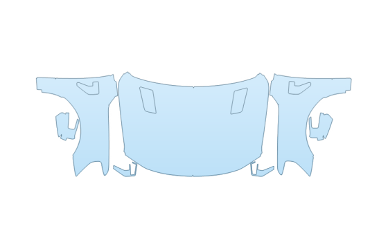 2027 FORD F-150 LARIAT HOOD FENDERS MIRRORS FULL (WRAPPED EDGES)